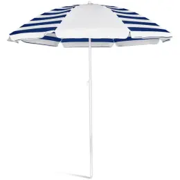 Serendipio Tanereef Stripe Beach Umbrella Navy Front